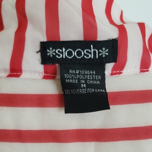 Stoosh Sheer Striped Red and White Blazer sz‎ M - Picture 4 of 4